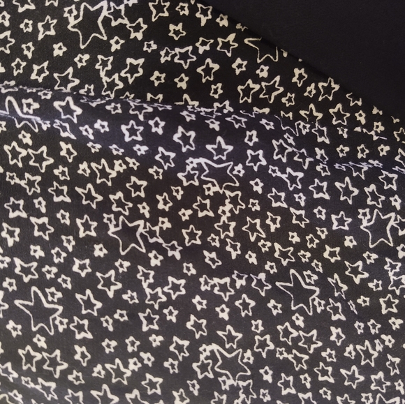 Zara Black Mini Dress, Star Print, Bowtie Neck, XS - Picture 3 of 7